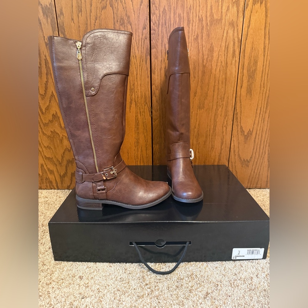 G by Guess Brown Heeled Boots